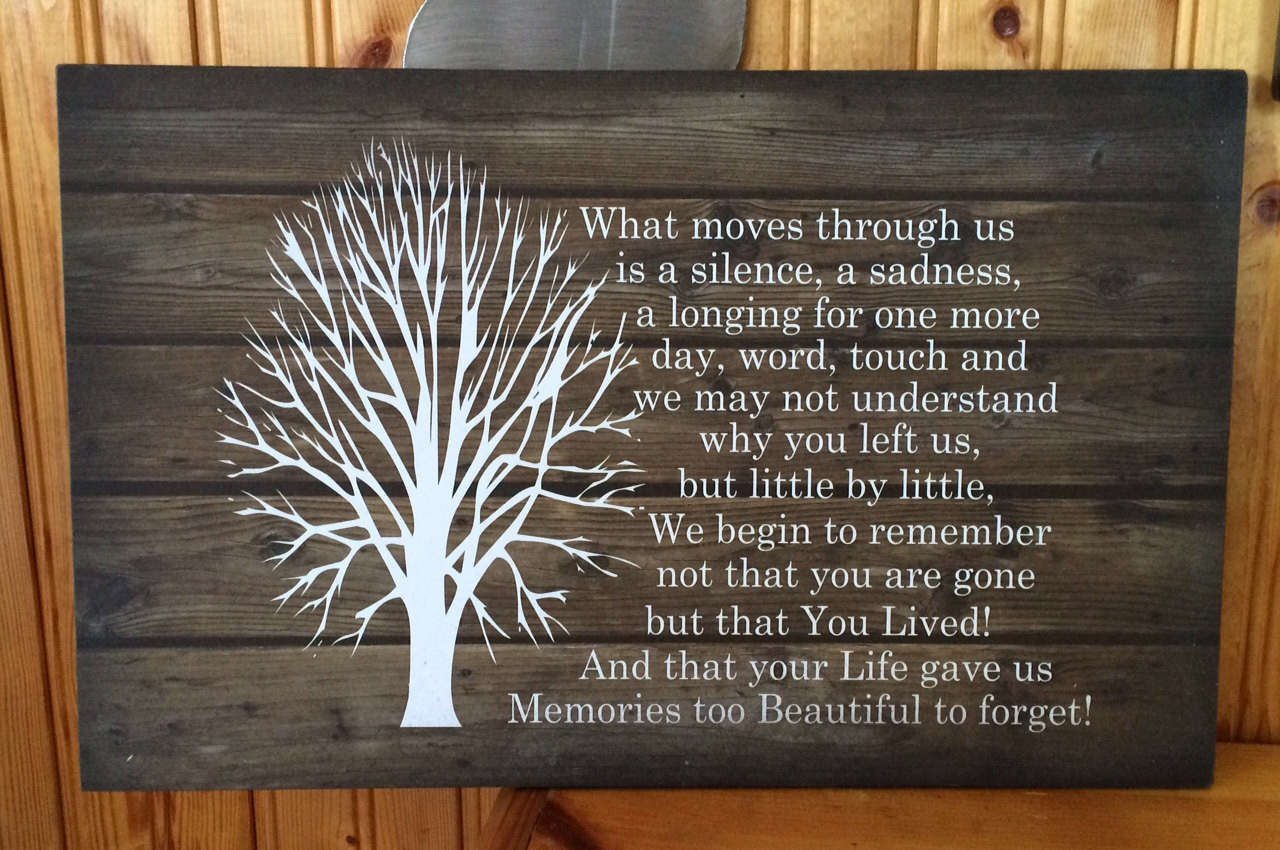 Memorial Gift Ideas For Loss Of Father
 Sympathy Gift Beautiful Memories Beautiful Soul Wood Sign or