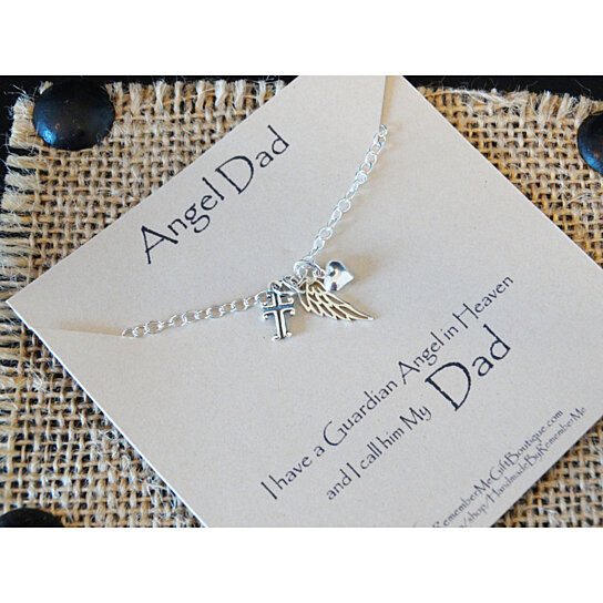 Memorial Gift Ideas For Loss Of Father
 Buy Angel Dad Sterling Memorial Necklace Memorial Gift