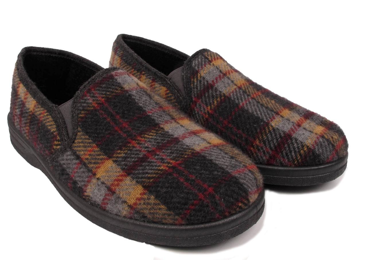 Mens Bedroom Slippers
 MENS TARTAN SLIPPERS SLIP ON CASUAL INDOOR HOUSE BEDROOM