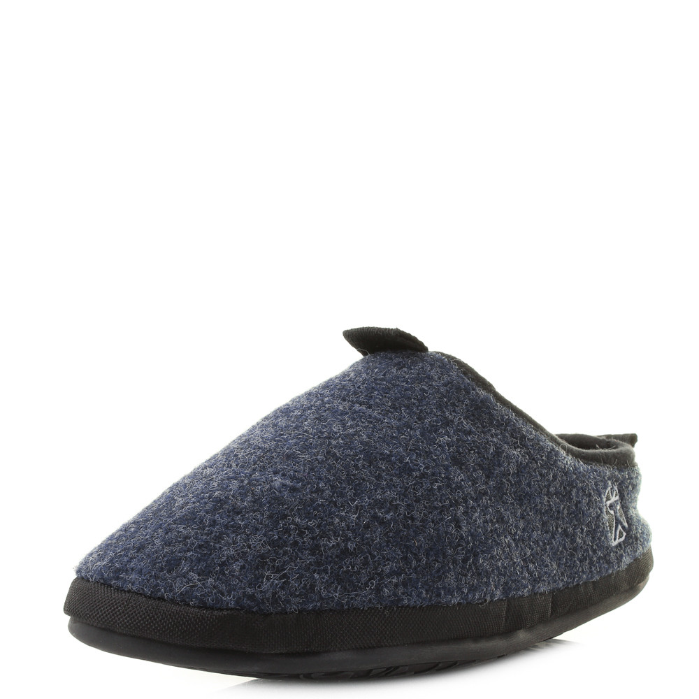 Mens Bedroom Slippers
 Mens Bedroom Athletics Travolta Navy Fleece Lined Mule