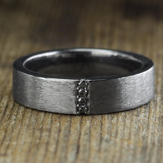 Mens Black Diamond Wedding Band
 Black Diamond Mens Wedding Band