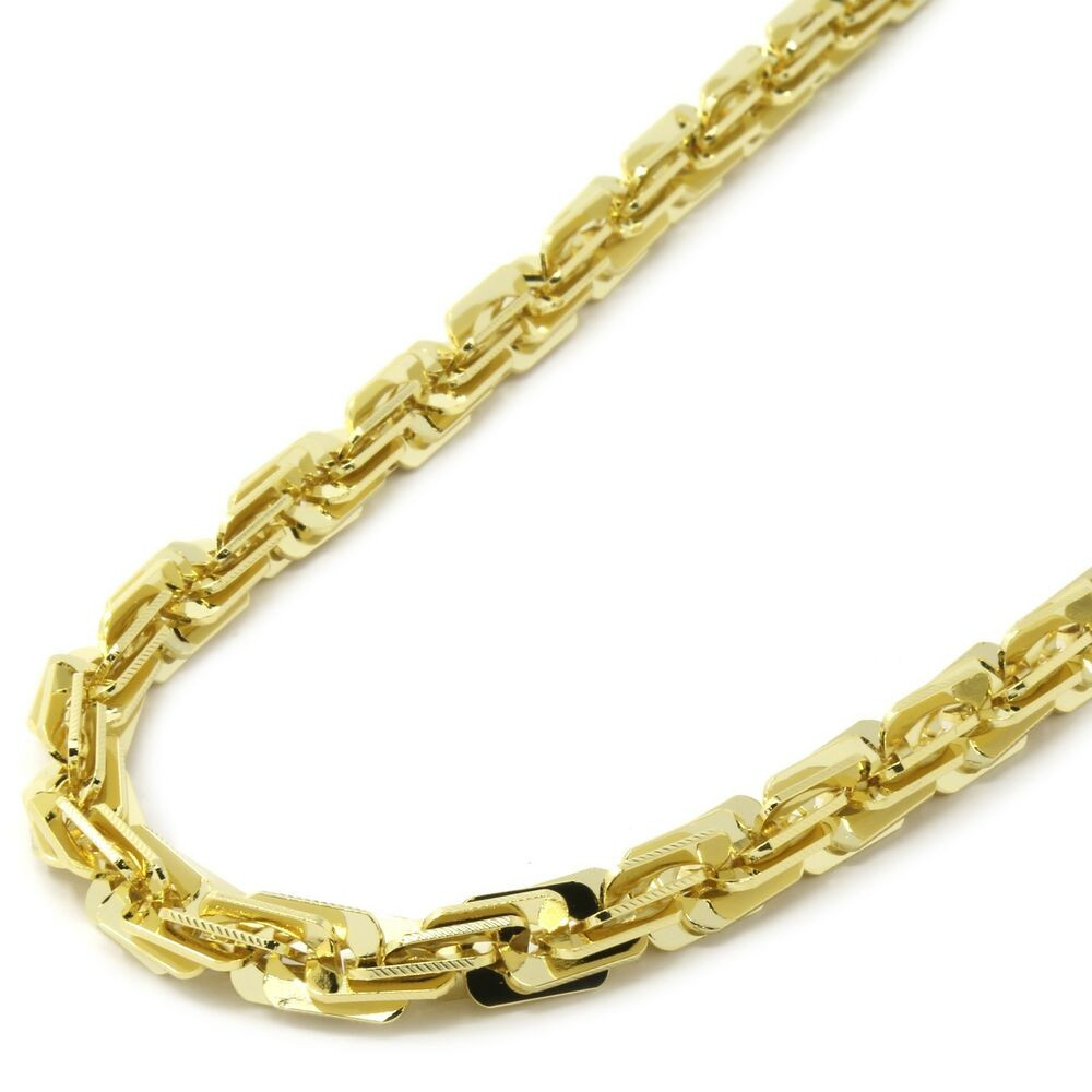 Mens Gold Plated Necklace
 Mens 14k Gold Plated 3D Maze Hip Hop 10mm 24" inch Rope