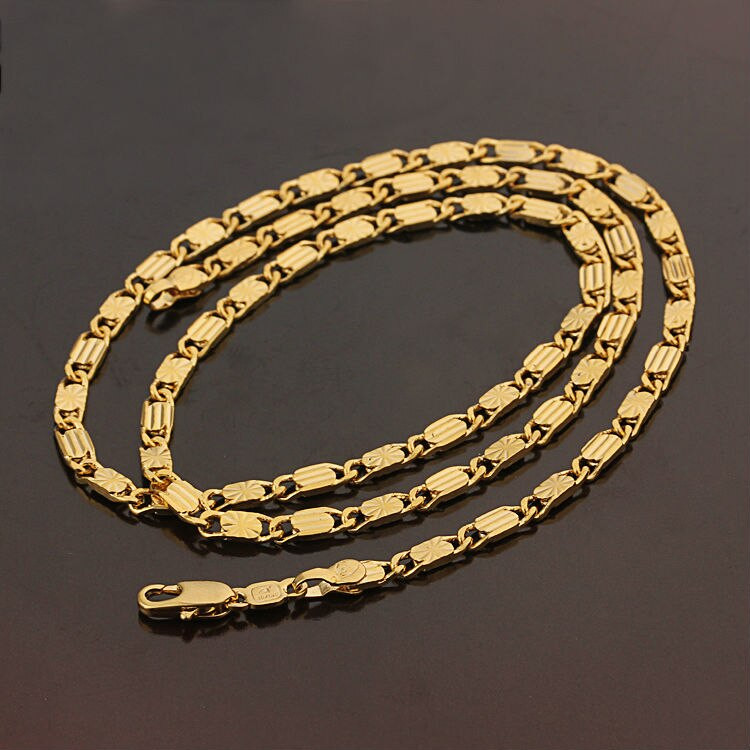 Mens Gold Plated Necklace
 Gold Plated Necklaces For Men Gold Chains 45cm Link Gold