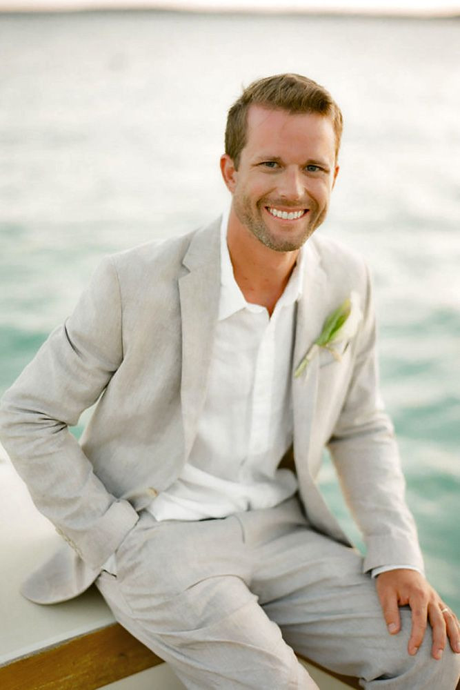 Mens Linen Suits Beach Wedding
 2018 Latest men suit designs beige linen suit jacket Beach