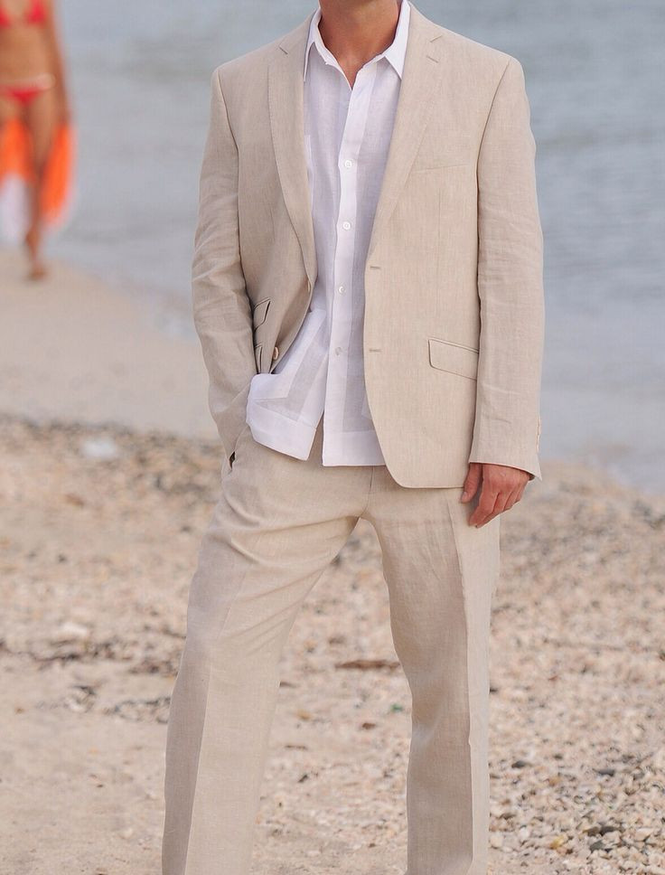 Mens Linen Suits Beach Wedding
 37 best Beach Wedding Attire For Men images on Pinterest