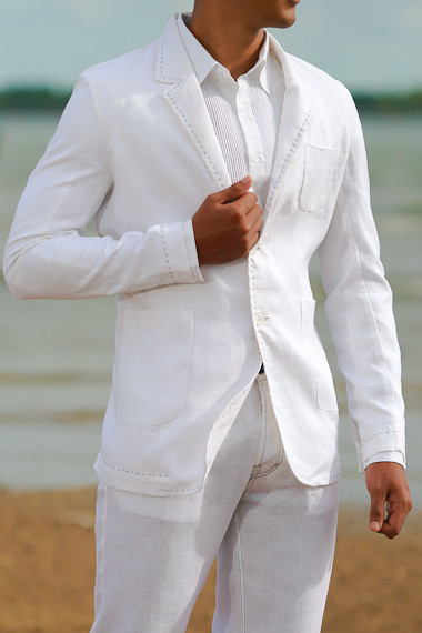 Mens Linen Suits Beach Wedding
 Men s Custom White Linen Suit Beach Weddings & Grooms