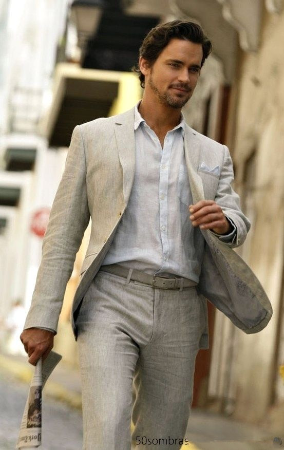 Mens Linen Suits Beach Wedding
 Tailor Made Light Gray Linen Groom Tuxedos For Beach