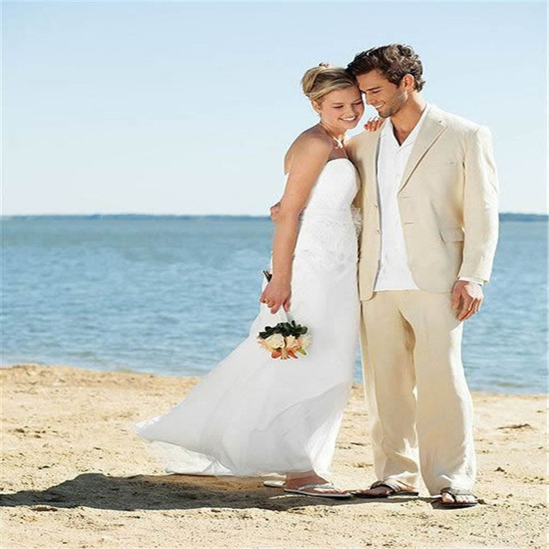 Mens Linen Suits Beach Wedding
 Ivory Linen Suits Beach Wedding Suits For Men Tailored