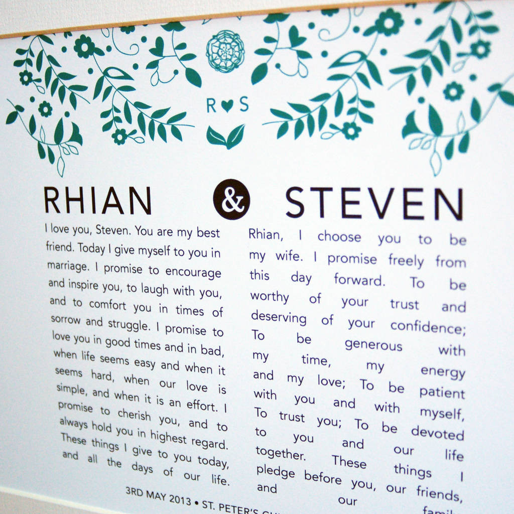 Mens Wedding Vows Template