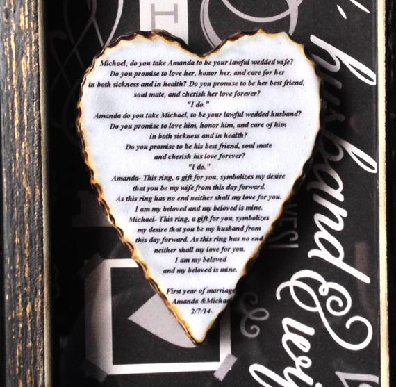 Mens Wedding Vows
 Anniversary Gift for Men Wedding Vow Art by PaperMemoirs