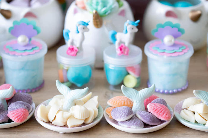 Mermaid And Unicorn Party Ideas
 Kara s Party Ideas Unicorns and Mermaids Birthday Party