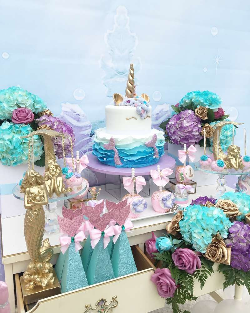 Mermaid And Unicorn Party Ideas
 Unicorns Mermaids fairies Birthday Party Ideas