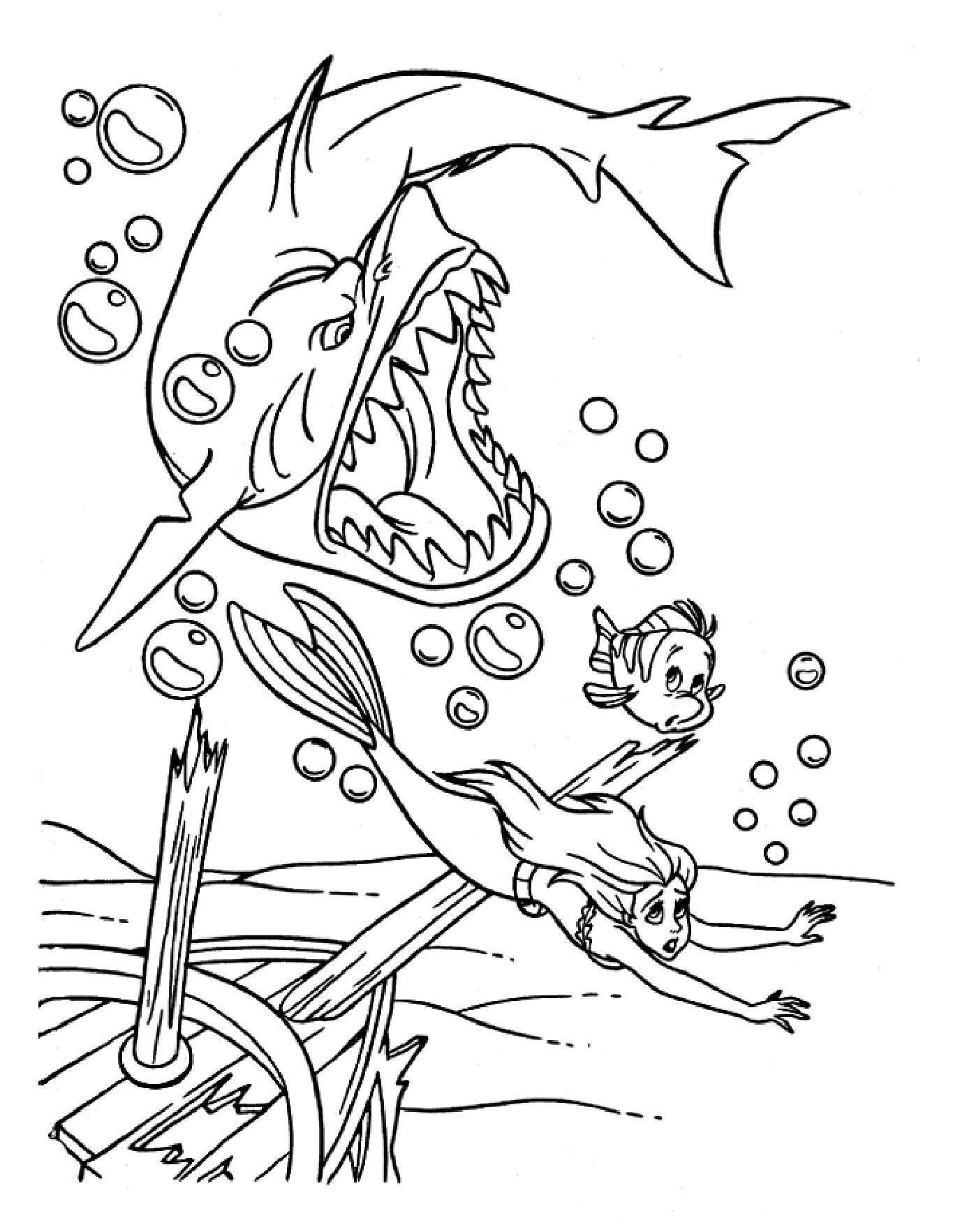 Mermaid Coloring Pages Free Printable
 The little mermaid coloring pages disney free printable