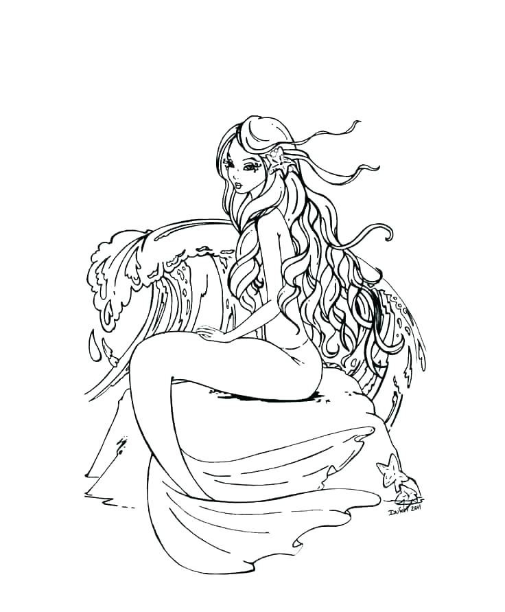 Mermaid Coloring Pages Free Printable
 Mermaid Coloring Pages for Adults Best Coloring Pages