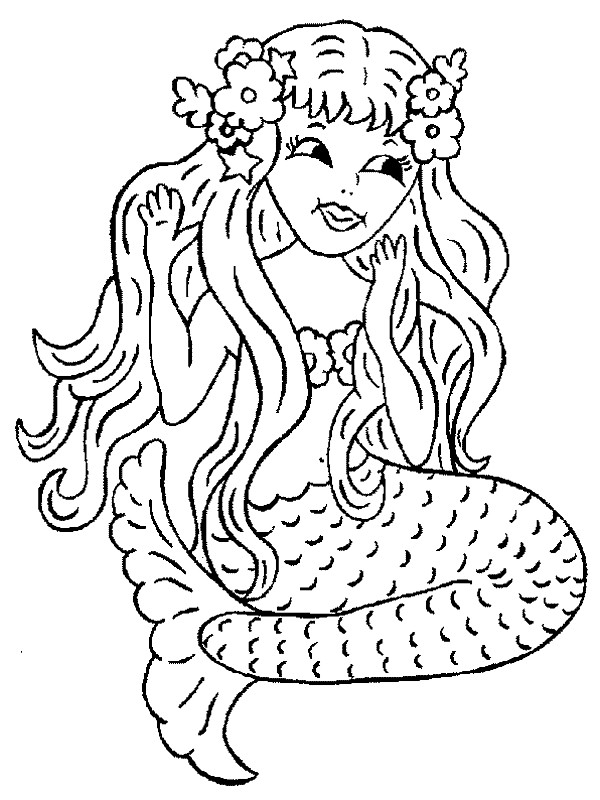Mermaid Coloring Pages Free Printable
 Free Printable Coloring Pages For Adults Mermaids