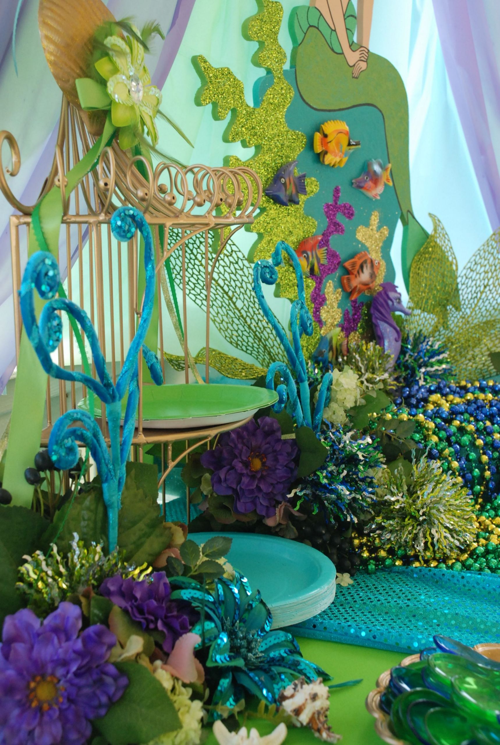 Mermaid Under The Sea Party Ideas
 Little Mermaid under the Sea theme party table display