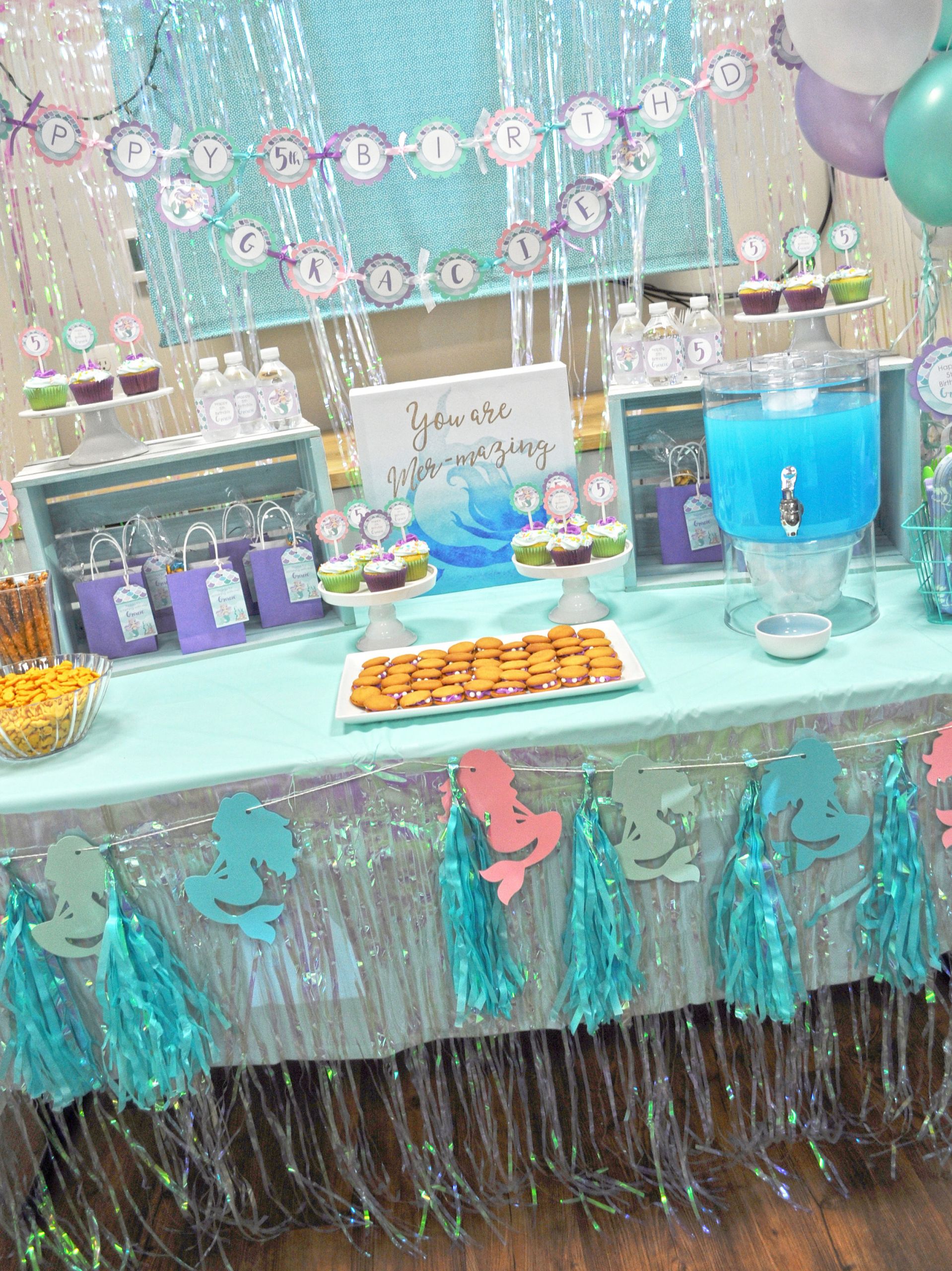 Mermaid Under The Sea Party Ideas
 Mermaid Birthday Centerpiece Sticks 1st Birthday Girls