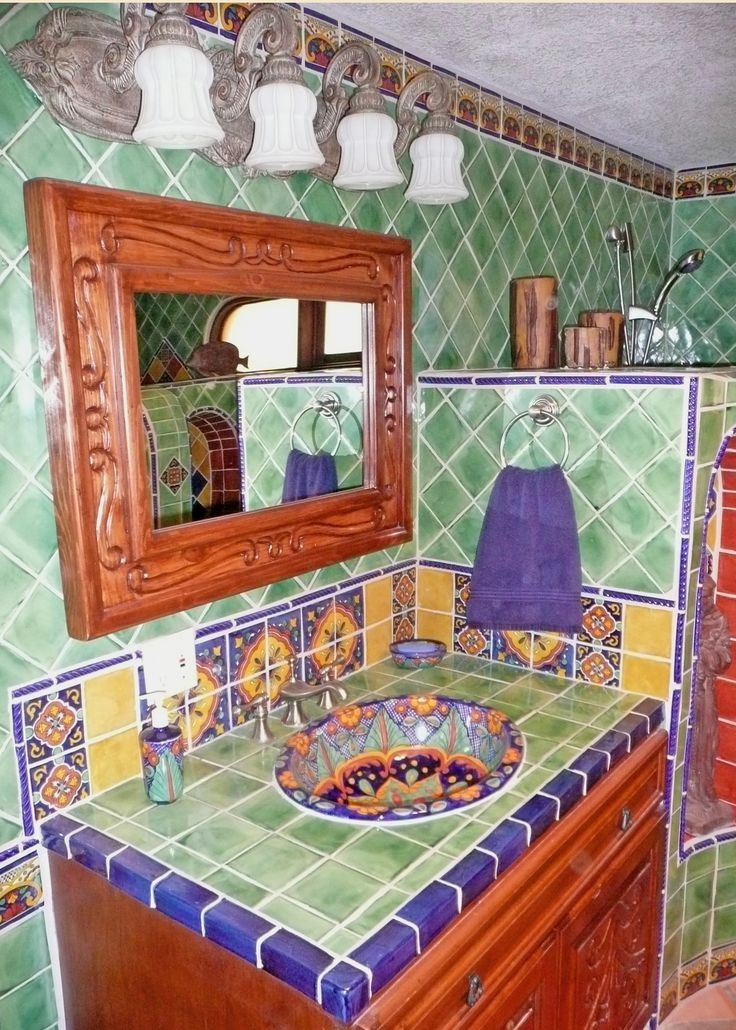 Mexican Bathroom Vanity
 1000 images about mexican style bathrooms on Pinterest