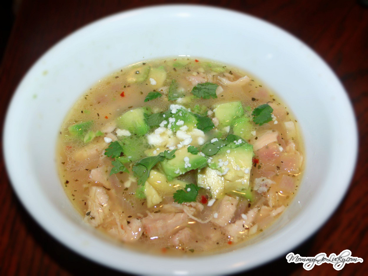 Mexican Chicken Lime Soup
 Mommy Go Lucky Mexican Chicken & Lime Soup
