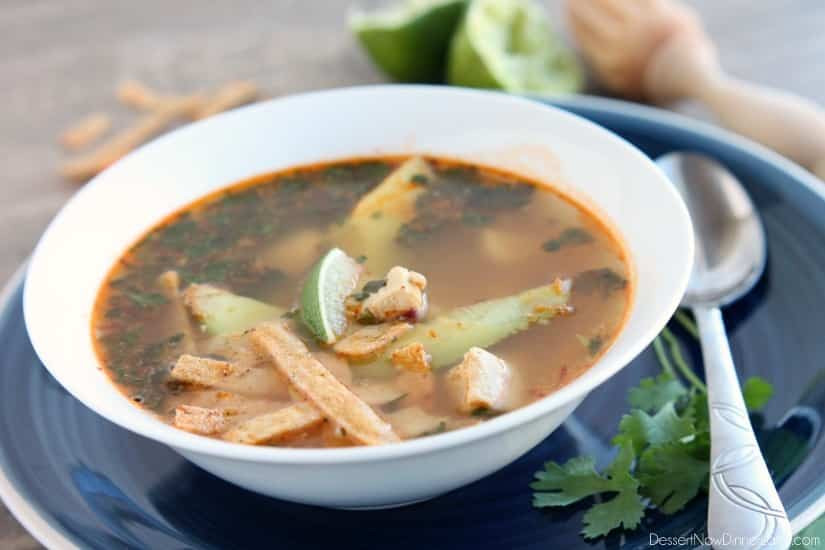 Mexican Chicken Lime Soup
 Mexican Chicken Lime Soup Dessert Now Dinner Later