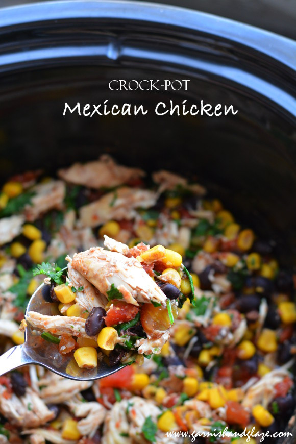 Mexican Crock Pot Recipes
 Crock Pot Mexican Chicken Garnish & Glaze