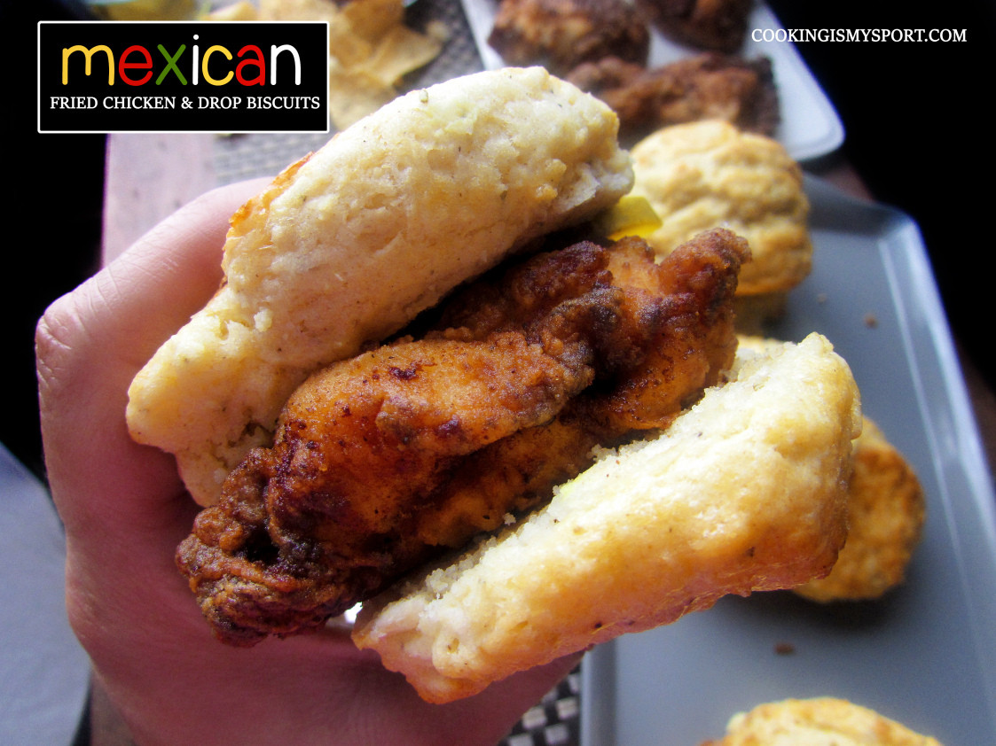 Mexican Fried Chicken
 Mexican Fried Chicken and Drop Biscuits