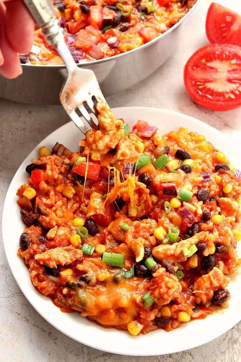 Mexican Recipes Chicken
 Mexican Chicken and Rice Skillet Recipe Crunchy Creamy Sweet