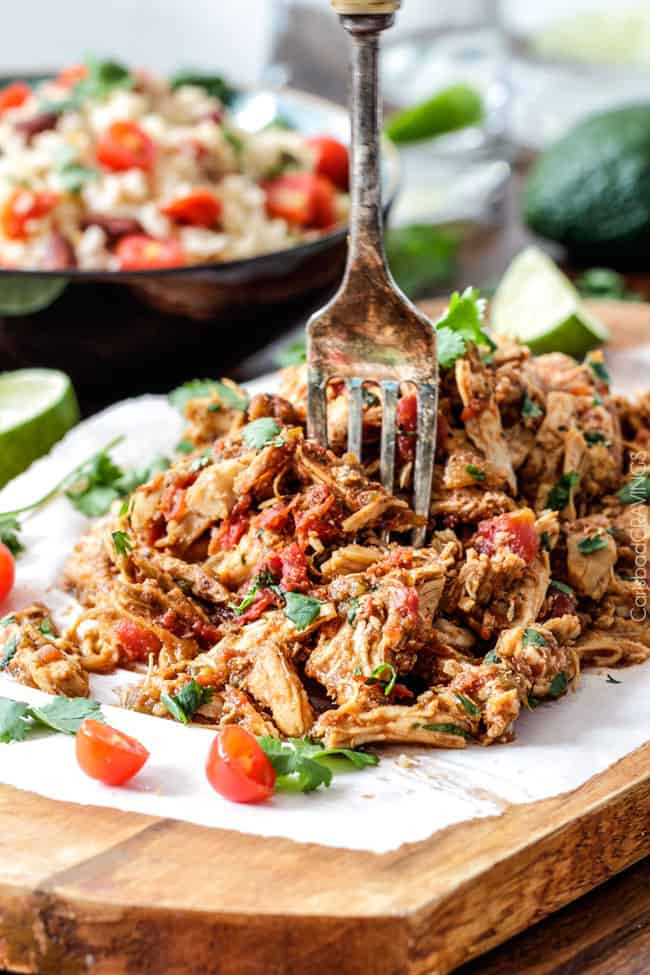 Mexican Recipes Chicken
 Easy Slow Cooker Shredded Mexican Chicken Carlsbad Cravings