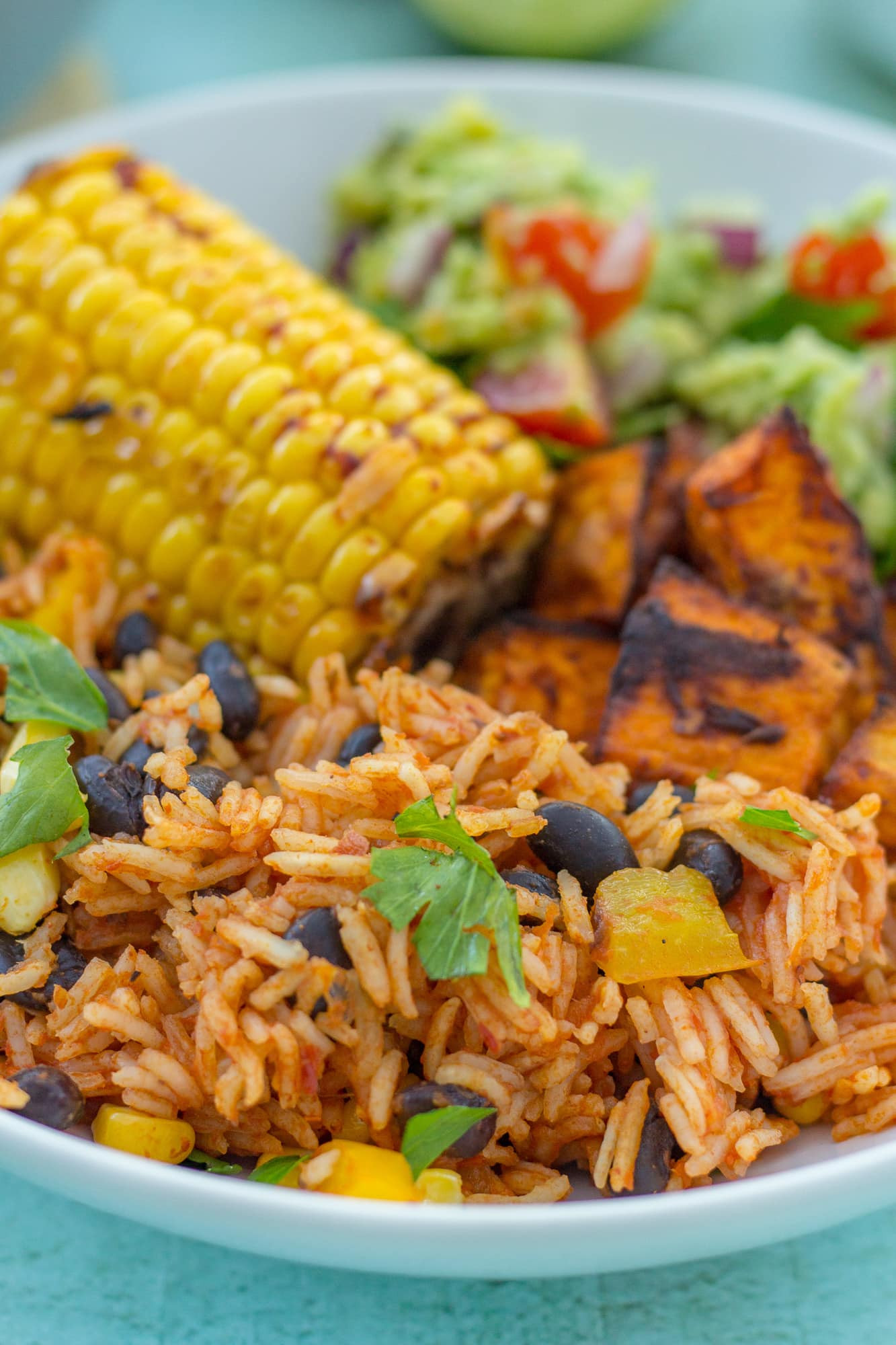 Mexican Rice With Corn
 Easy Roasted Mexican Corn on the Cob Vegan Easy Peasy