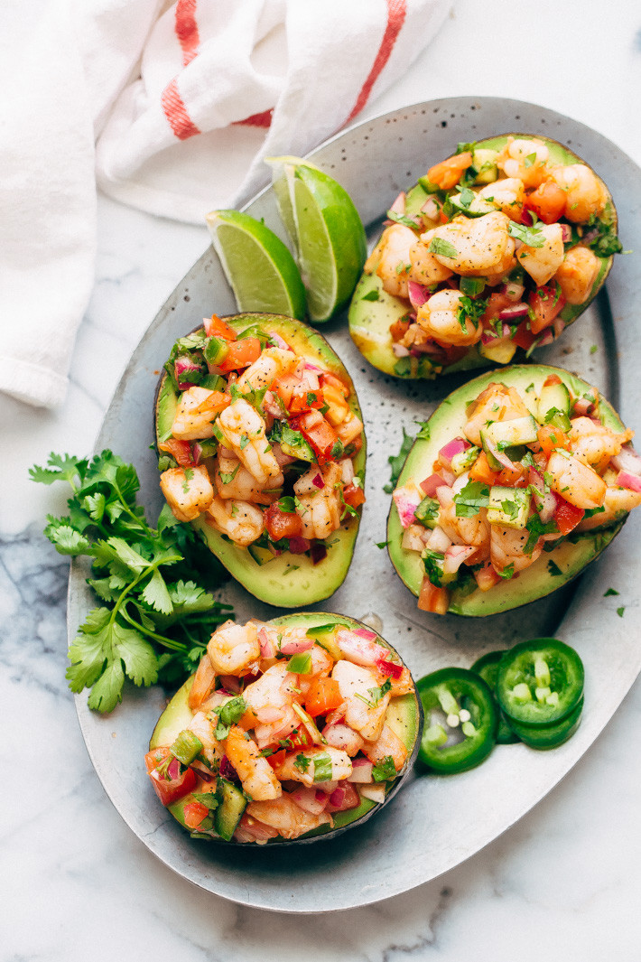 Mexican Seafood Recipes
 Mexican Shrimp Cocktail Stuffed Avocados Recipe