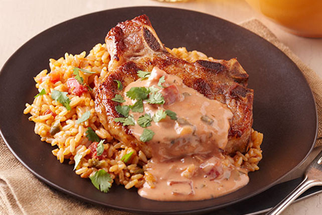Mexican Style Pork Chops
 Pork Chops with Mexican Rice My Food and Family