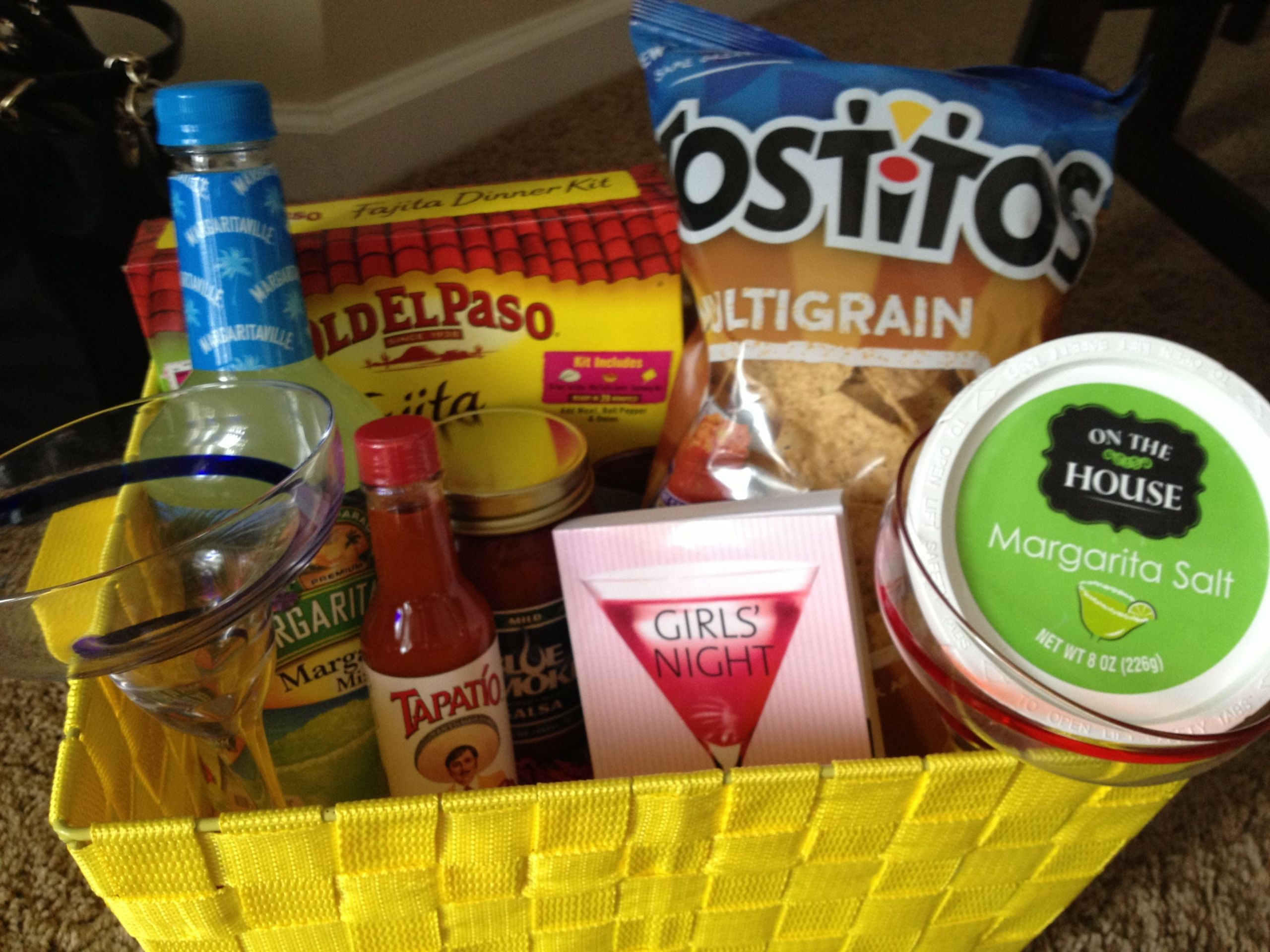 Mexican Themed Gift Basket Ideas
 Perfect Mexican themed girls night giveaway basket for a