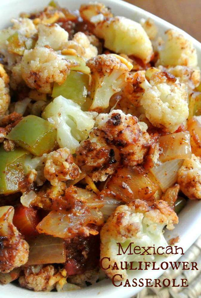 Mexican Vegetarian Side Dishes
 Mexican Cauliflower Casserole Recipe Vegan in the Freezer