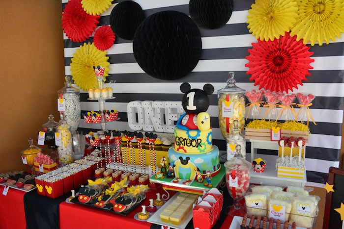 Mickey Mouse 1St Birthday Party Ideas
 Kara s Party Ideas Mickey Mouse 1st Birthday Party via