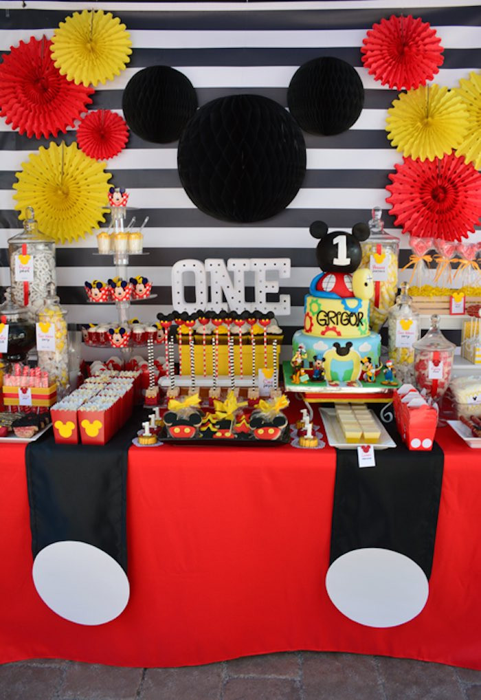 Mickey Mouse 1St Birthday Party Ideas
 Kara s Party Ideas Mickey Mouse 1st Birthday Party via