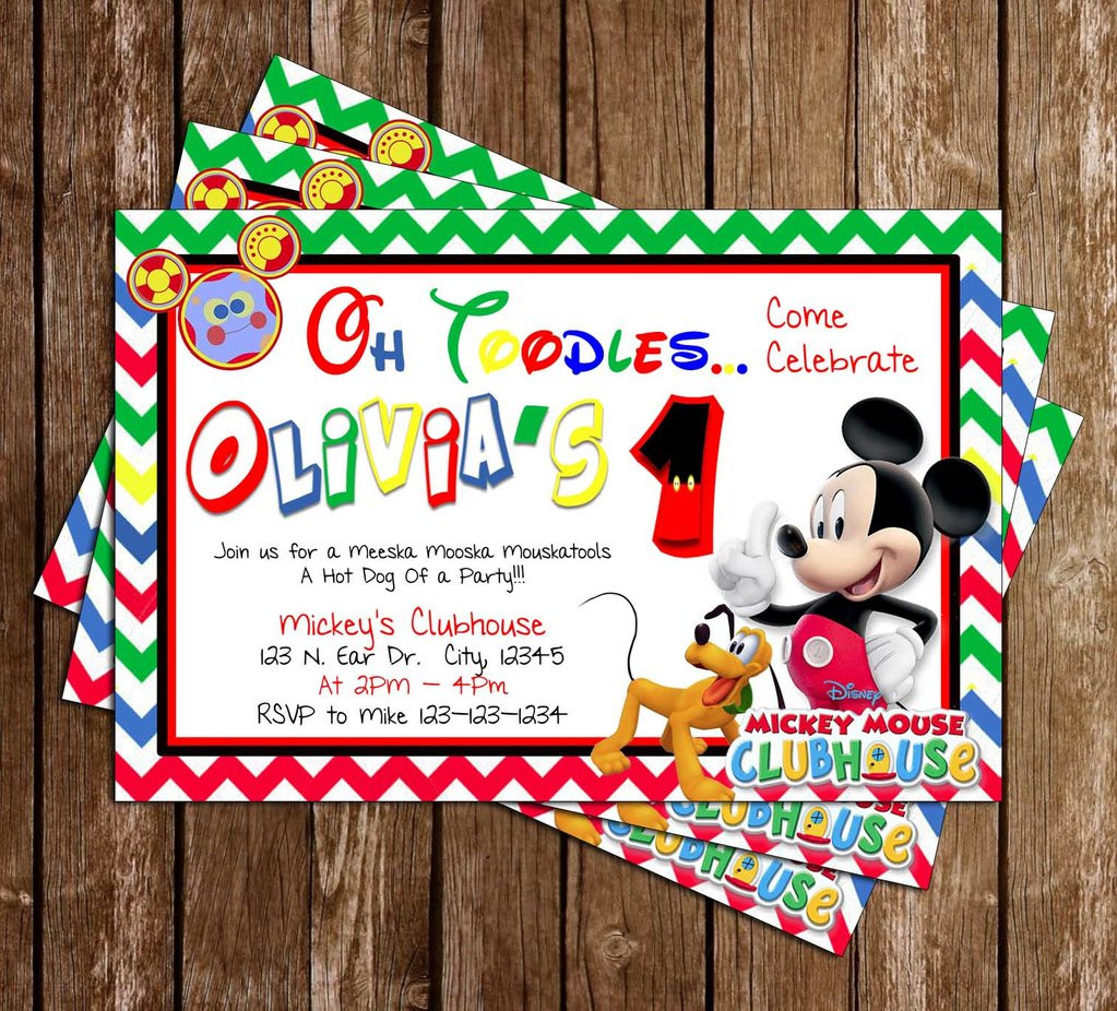 Mickey Mouse Birthday Party Invitations
 Novel Concept Designs Disney Mickey Mouse Clubhouse