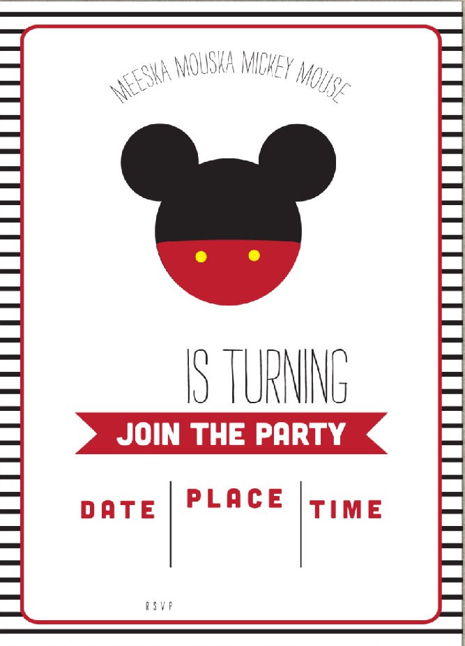 Mickey Mouse Birthday Party Invitations
 FREE Mickey Mouse Clubhouse Birthday Invitations – FREE