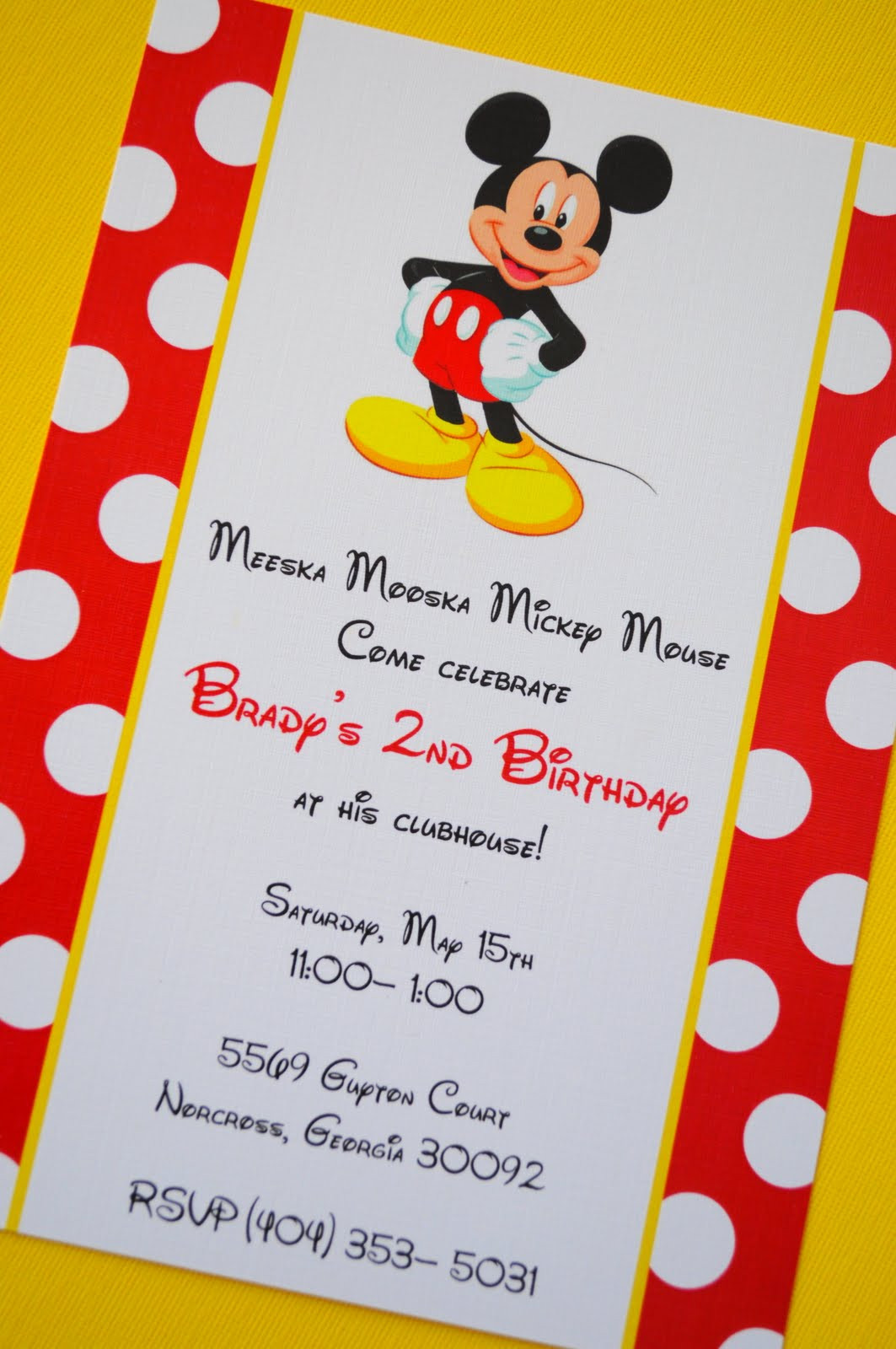 Mickey Mouse Birthday Party Invitations
 Mickey Mouse Birthday Invitations Ideas and Template