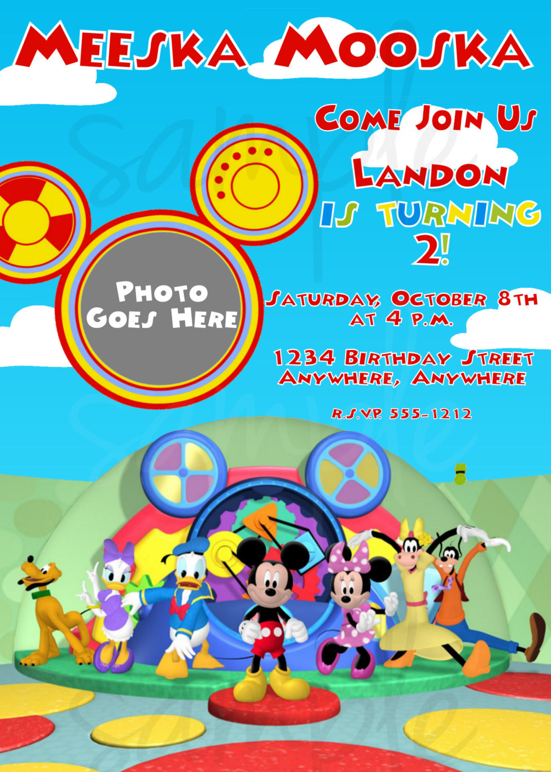 Mickey Mouse Birthday Party Invitations
 Mickey Mouse Clubhouse Birthday Invitation by LoveLifeInvites