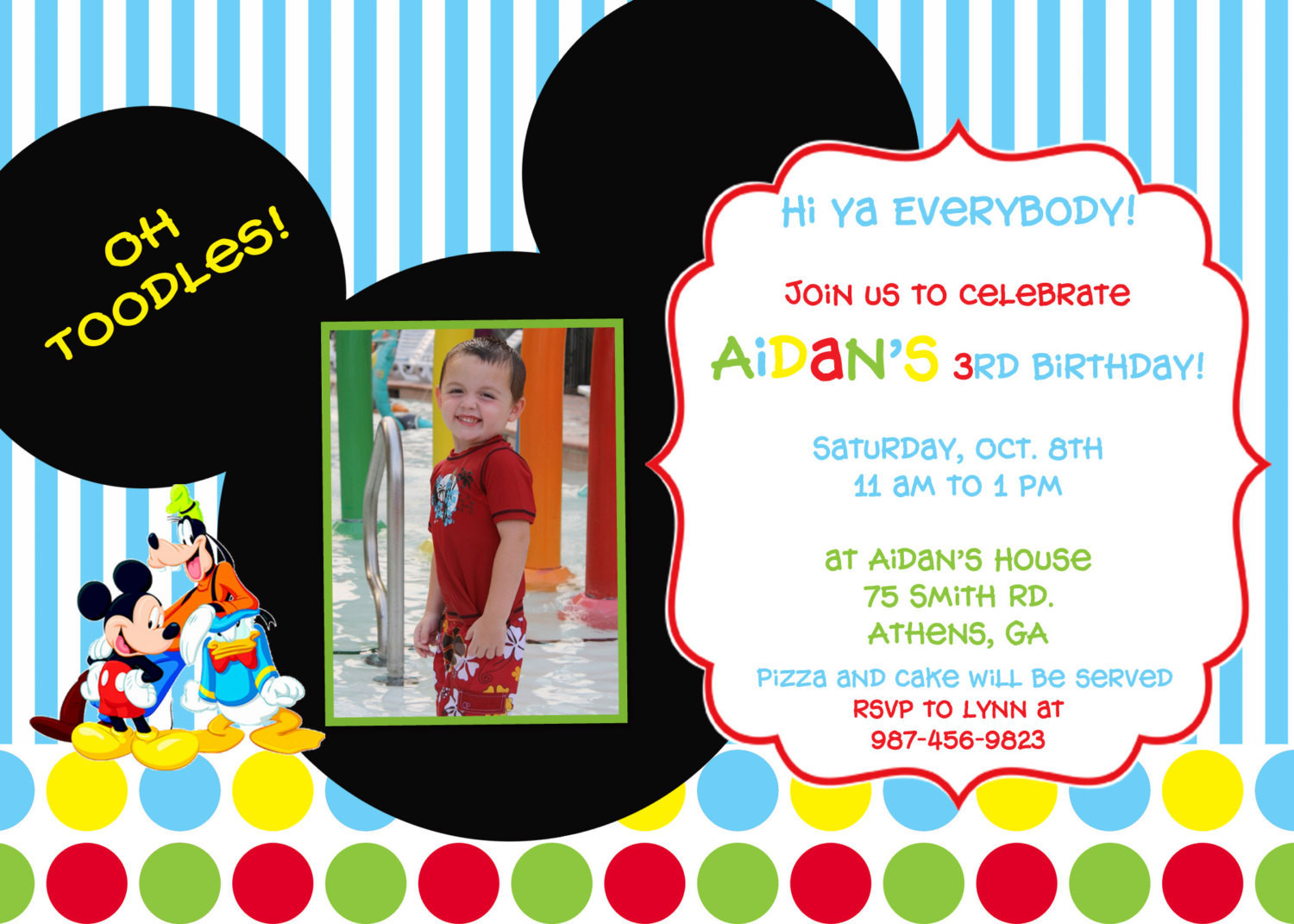 Mickey Mouse Clubhouse Birthday Party Invitations
 Mickey Mouse Clubhouse Birthday Party Invitation