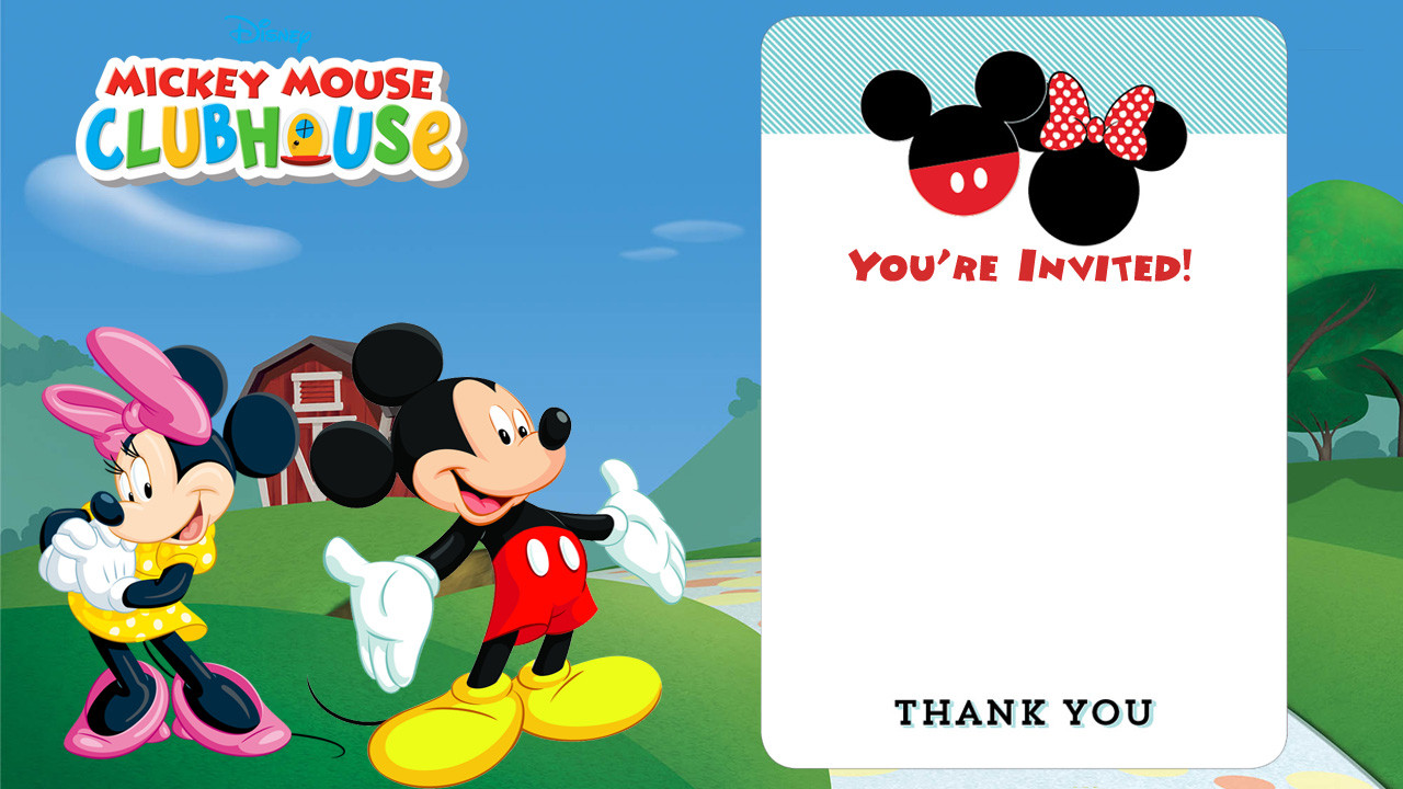 Mickey Mouse Clubhouse Birthday Party Invitations
 Free Disney Printable Birthday Invitations Downloadable
