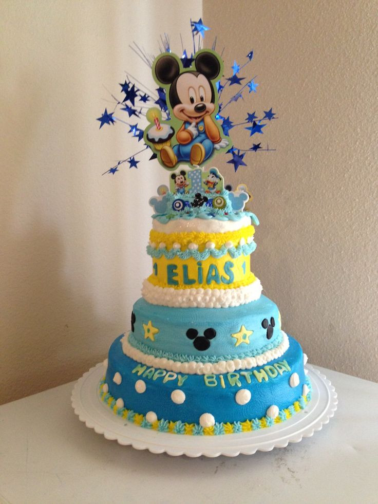 Mickey Mouse First Birthday Cake
 1000 images about birthday cake baby Mickey Mouse on