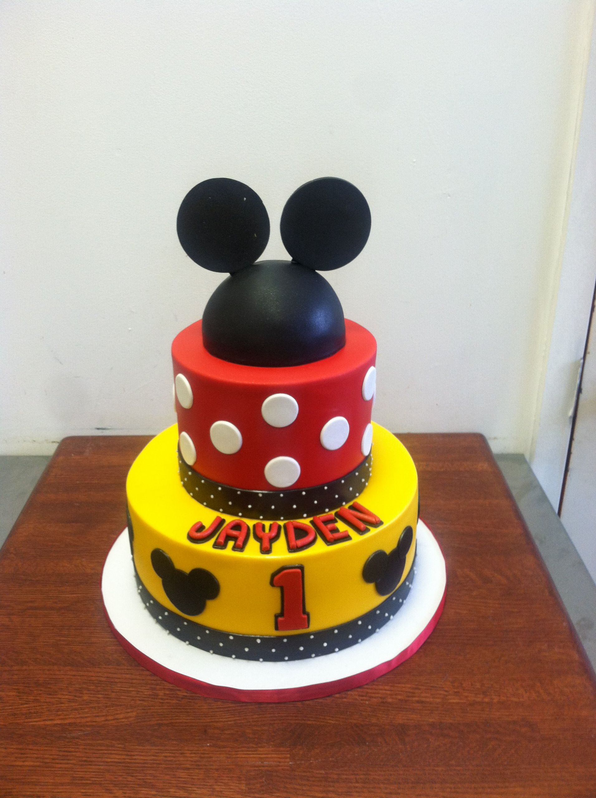 Mickey Mouse First Birthday Cake
 Mickey Mouse 1st Birthday Cake