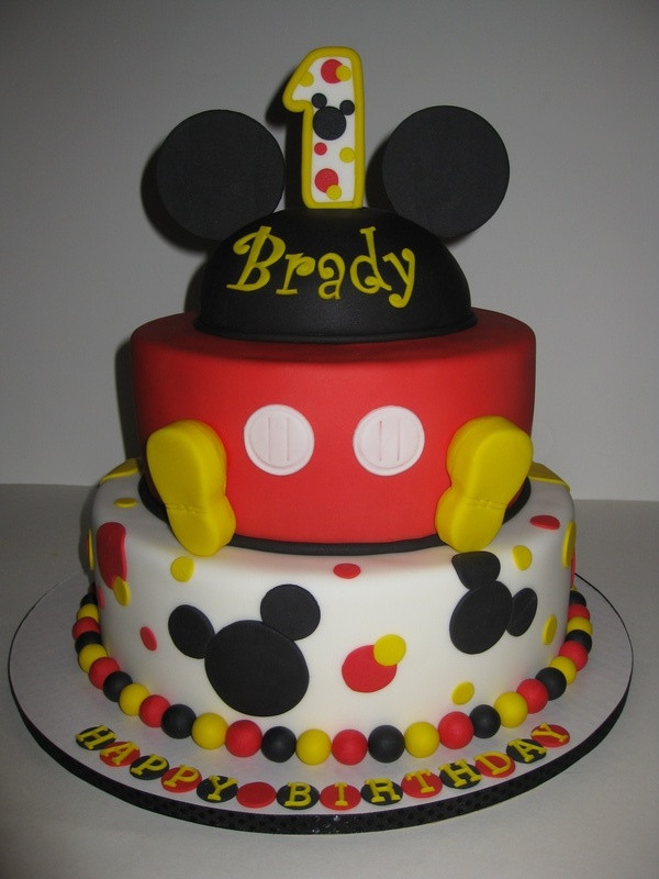 Mickey Mouse First Birthday Cake
 Brady s 1st Birthday Mickey Mouse Cake & Smash Cake
