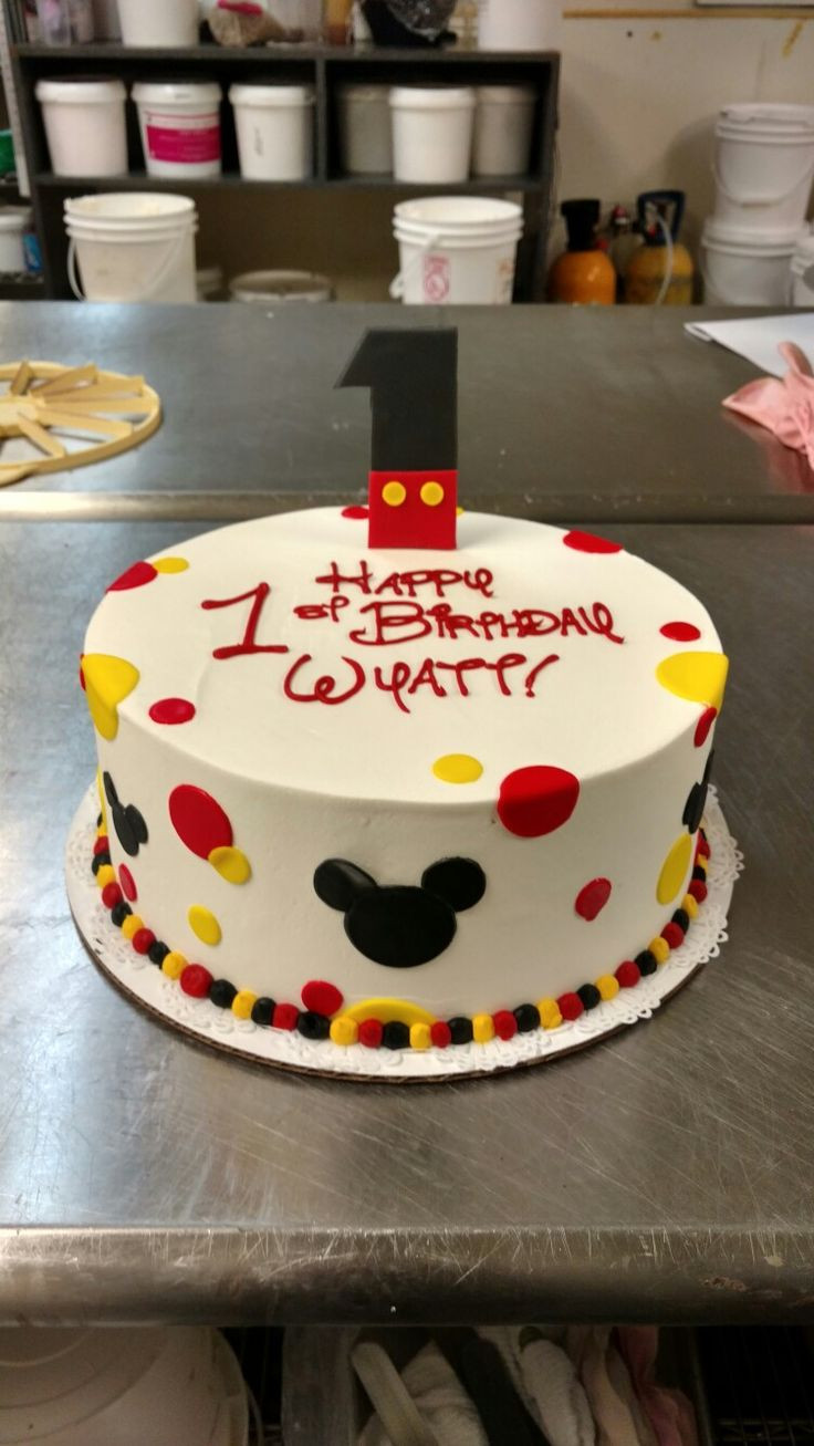 Mickey Mouse First Birthday Cake
 The 25 best Mickey mouse birthday cake ideas on Pinterest