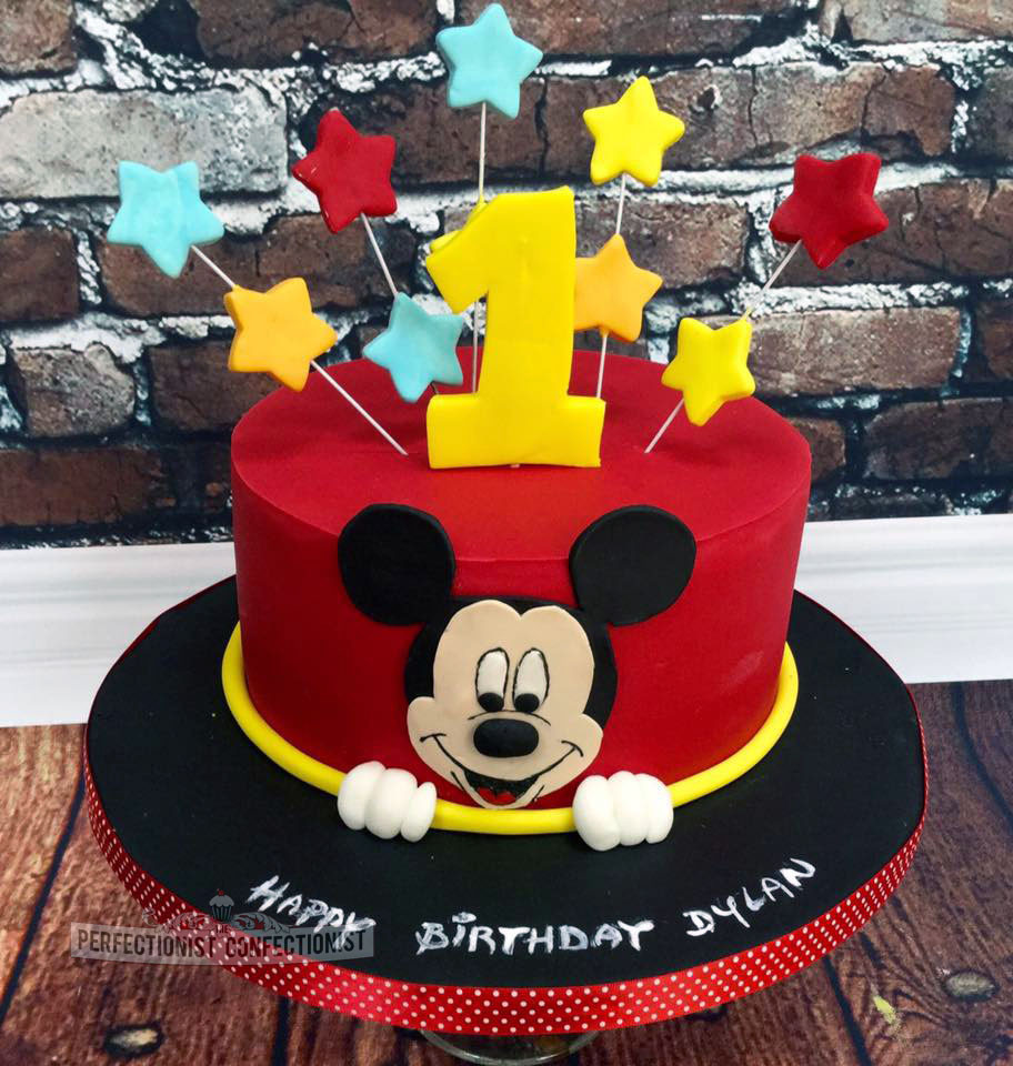 Mickey Mouse First Birthday Cake
 The Perfectionist Confectionist Dylan Mickey Mouse 1st