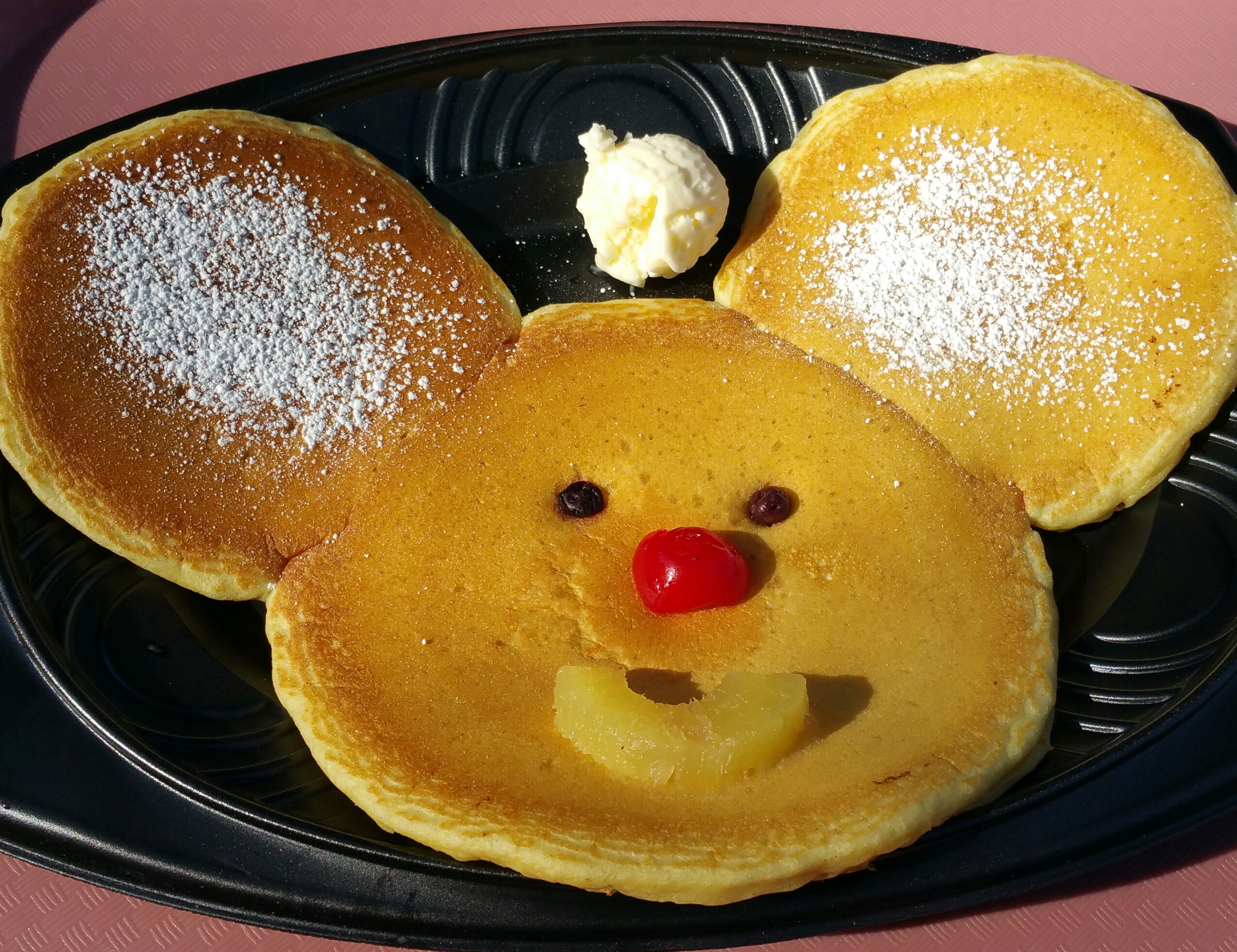 Mickey Mouse Pancakes
 Newport Local News f the Menu Dining at Disneyland
