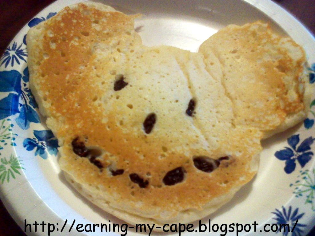 Mickey Mouse Pancakes
 Earning My Cape Yummy and Fun Pancakes