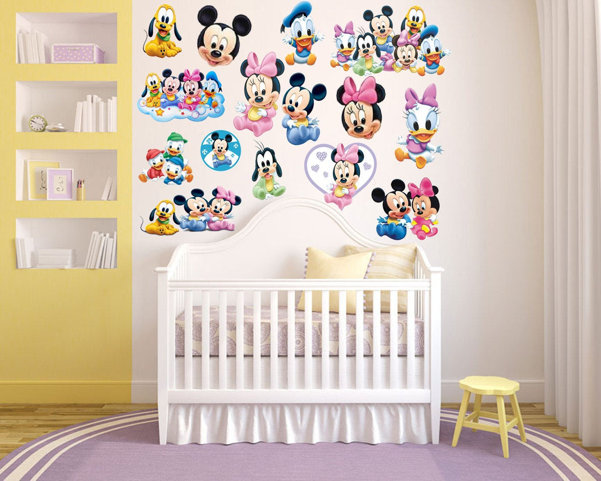Mickey Mouse Room Decor For Baby
 Mickey Mouse & Minnie Mouse Wall Decal Room Decor Baby