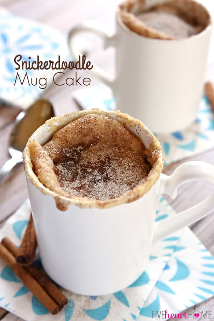 Microwave Mug Cake Recipes
 Snickerdoodle Mug Cake